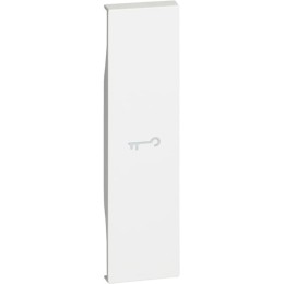 Лицевая панель выключателей и переключателей с символом "ключ" 1 модуль. Цвет Белый. Bticino серия Living Now. KW01F