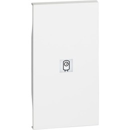 Лицевая панель выключателей и переключателей с символом "бойлер" 2 модуля. Цвет Белый. Bticino серия Living Now. KW01M2SN