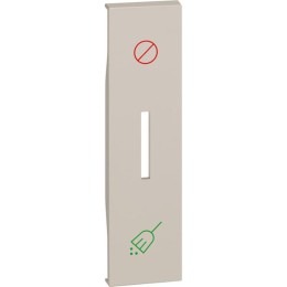 Лицевая панель выключателя с индикацией "Уборка/Не беспокоить" 1 модуль. Цвет Песочный. Bticino серия Living Now. KM06H