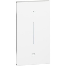 Лицевая панель выключателей рольставень/жалюзи (горизонтальное размещение) 2 модуля. Цвет Белый. Bticino серия Living Now. KW05M2