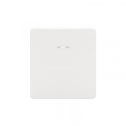 KRANZ ROUND Выключатель 1 кл перекрестный (переключатель) с подсветкой 10А с/у перламутр, с 1-пост. рамкой