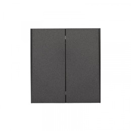 KRANZ STRONG Выключатель 2 кл для жалюзи возвратный 10А с/у графит, с 1-пост. рамкой