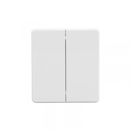 KRANZ ROUND Выключатель 2 кл проходной (переключатель) 10А с/у перламутр, с 1-пост. рамкой