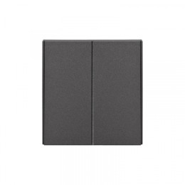 KRANZ STRONG Выключатель 2 кл 10А с/у графит, с 1-пост. рамкой