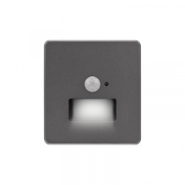 KRANZ ROUND Подсветка для ног (коридорная / лестничная), с/у титан, с рамкой в комплекте