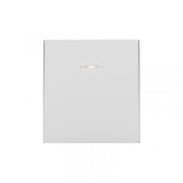 KRANZ STRONG Выключатель 1 кл проходной (переключатель) с подсветкой 10А с/у жемчуг, с 1-пост. рамкой