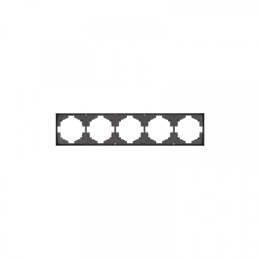 KRANZ STRONG Рамка 5-постовая графит