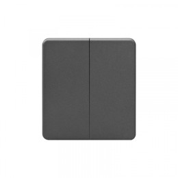 KRANZ ROUND Выключатель 2 кл 10А с/у титан, с 1-пост. рамкой