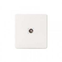 KRANZ ROUND Розетка TV с/у перламутр, с 1-пост. рамкой