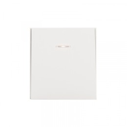 KRANZ STRONG Выключатель 1 кл перекрестный (переключатель) с подсветкой 10А с/у жемчуг, с 1-пост. рамкой