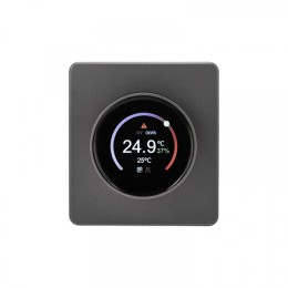 KRANZ ROUND Терморегулятор Wi-Fi с/у титан, с 1-пост. рамкой