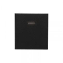 KRANZ STRONG Выключатель 1 кл с подсветкой 10А с/у антрацит, с 1-пост. рамкой