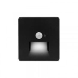 KRANZ ROUND Подсветка для ног (коридорная / лестничная), с/у оникс, с рамкой в комплекте