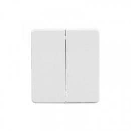 KRANZ ROUND Выключатель 2 кл 10А с/у перламутр, с 1-пост. рамкой