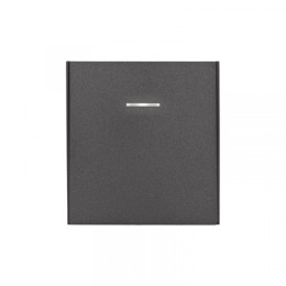 KRANZ STRONG Выключатель 1 кл с подсветкой 10А с/у графит, с 1-пост. рамкой