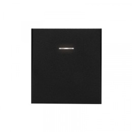 KRANZ STRONG Выключатель 1 кл перекрестный (переключатель) с подсветкой 10А с/у антрацит, с 1-пост. рамкой