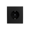KRANZ STRONG Розетка 1-ая с/з с/у, со шторками 16А антрацит, с 1-пост. рамкой