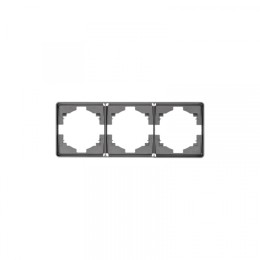 KRANZ ROUND Рамка 3-постовая титан