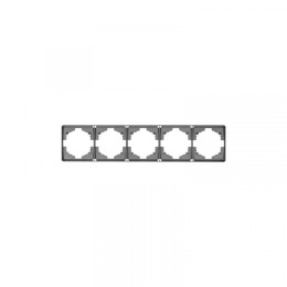 KRANZ ROUND Рамка 5-постовая титан