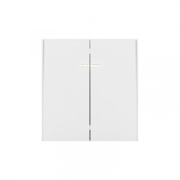 KRANZ STRONG Выключатель 2 кл с подсветкой 10А с/у жемчуг, с 1-пост. рамкой