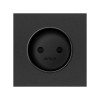 Накладка розетки без заземления черный матовый Simon 100, 10000040-238