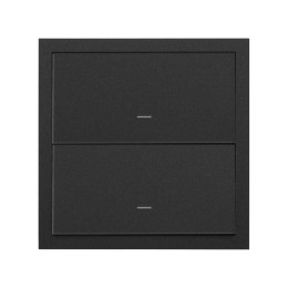 Кит на 1 пост, фронт: 1 рамка + 2 клавиши выключателей черный матовый Simon 100, 10020103-238