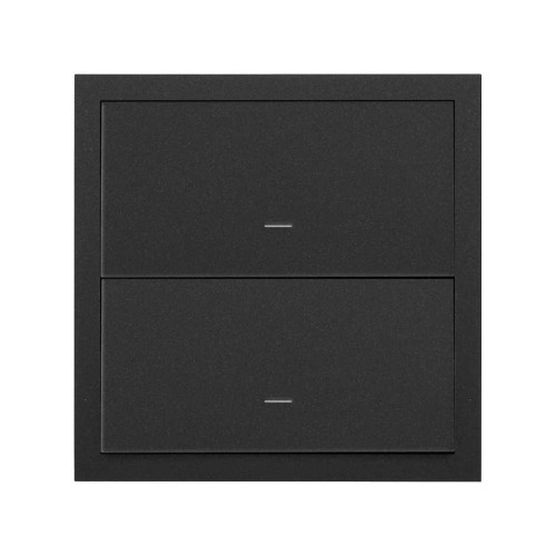 Кит на 1 пост, фронт: 1 рамка + 2 клавиши выключателей черный матовый Simon 100, 10020103-238