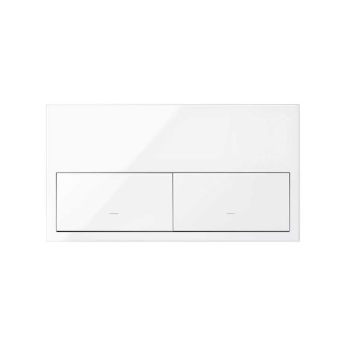 Кит на 2 поста, фронт: 1 рамка «минимум» + 2 клавиши выключателей белый глянец Simon 100, 10020201-130