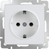 W1171301 Розетка с заземлением, безвинтовой зажим (белая) Antik Werkel a051108