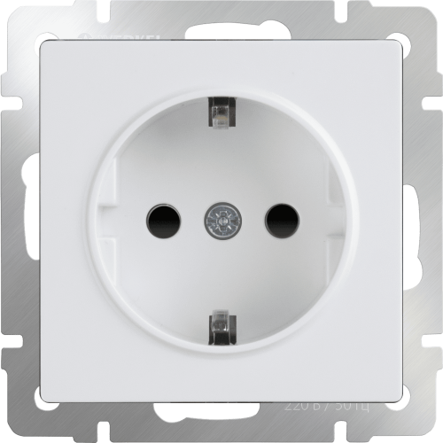 W1171301 Розетка с заземлением, безвинтовой зажим (белая) Antik Werkel a051108