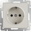 W1171303 Розетка с заземлением, безвинтовой зажим (слоновая кость) Antik Werkel a051478