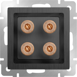 WL04-AUDIOx4 Акустическая розетка (графит рифленый) Antik Werkel a046595 a050752