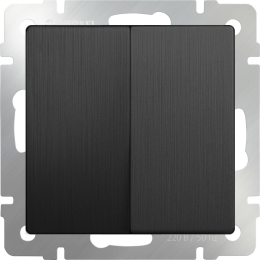 W1120004 Выключатель  двухклавишный (графит рифленый) Antik Werkel a050756