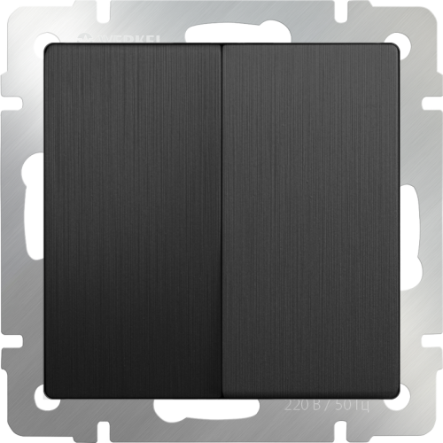 W1120004 Выключатель  двухклавишный (графит рифленый) Antik Werkel a050756