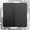 W1122004 Выключатель двухклавишный проходной (графит рифленый) Antik Werkel a050760