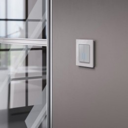 W4520606 Умный сенсорный выключатель двухклавишный серебряный Werkel a048324