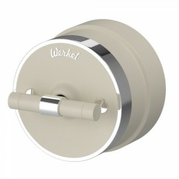 W5822055 Выключатель на 4 положения двухклавишный (слоновая кость матовый/хром) Vintage Werkel a058782