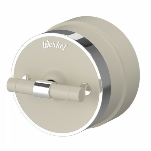 W5822055 Выключатель на 4 положения двухклавишный (слоновая кость матовый/хром) Vintage Werkel a058782