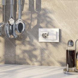 W1172201 Розетка двойная влагозащ. с зазем. с защит. крышками и шторками (белый) Werkel a057276