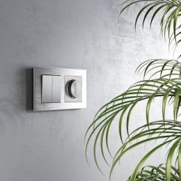 W1123008 Перекрестный переключатель двухклавишный серебряный a058435