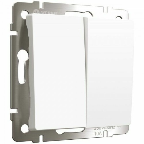 W1122061 Выключатель двухклавишный проходной (белый матовый) Antik Werkel a059272