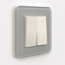 W1120162 Выключатель двухклавишный с подсветкой (айвори матовый) Antik Werkel a059282