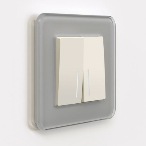 W1120162 Выключатель двухклавишный с подсветкой (айвори матовый) Antik Werkel a059282