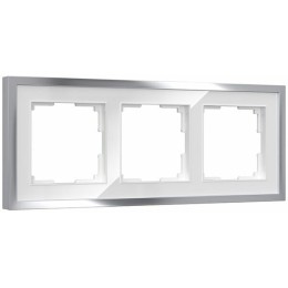 W0032850 Рамка на 3 поста Baguette (белый/серебро) Werkel a060232