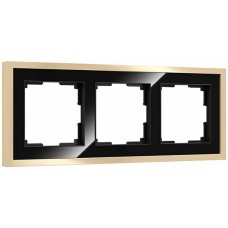 W0032852 Рамка на 3 поста Baguette (черный/латунь) Werkel a060241 W0032852 Рамка на 3 поста Baguette (черный/латунь) Werkel a060241