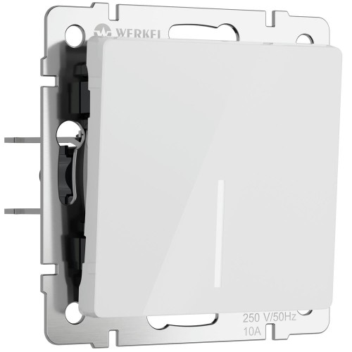 W1110141 Выключатель одноклавишный с подсветкой (белый акрил) Werkel a063999