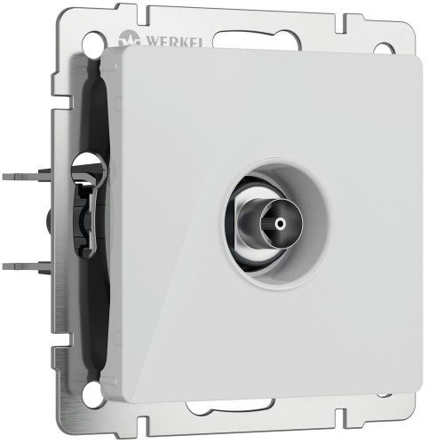 W1183041 ТВ-розетка оконечная (белый акрил) Werkel a064018