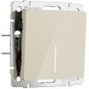 W1110143 Выключатель одноклавишный с подсветкой (айвори акрил) Werkel a064053