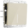 W1112143 Выключатель одноклавишный проходной с подсветкой (айвори акрил) Werkel a064055