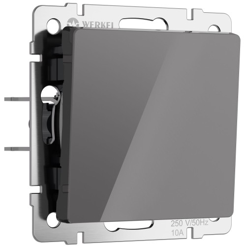 W1112044 Выключатель одноклавишный проходной (графит акрил) Werkel a064079